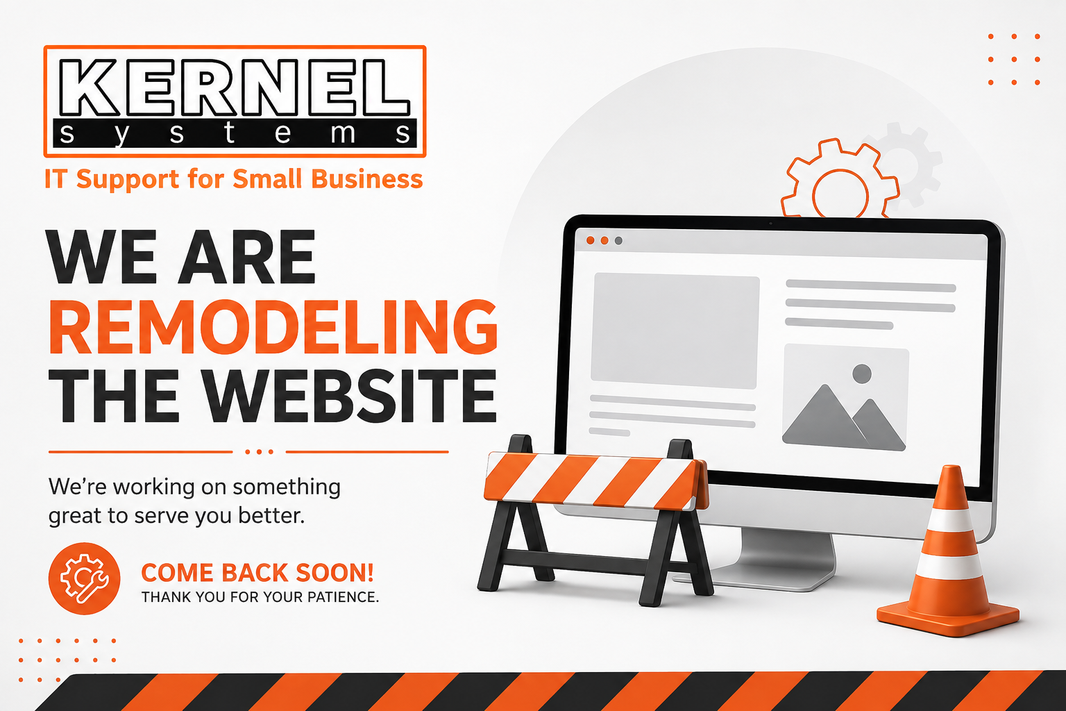 Kernel Systems website remodeling - Come back soon